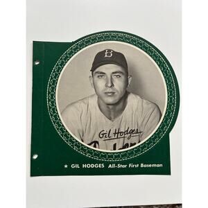 RARE Sharp 1950 All Star Pin-Ups Gil Hodges Rookie Brooklyn Dodgers w/Border